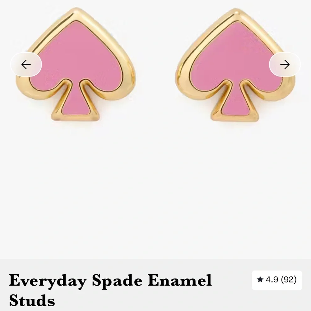 Kate Spade Surf Pink Enamel Stud Earrings NWT - Picture 2 of 5